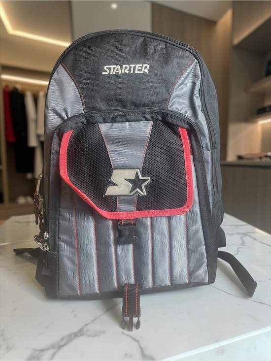 STARTER Other - STARTER Black and Gray Backpack with Red Trim